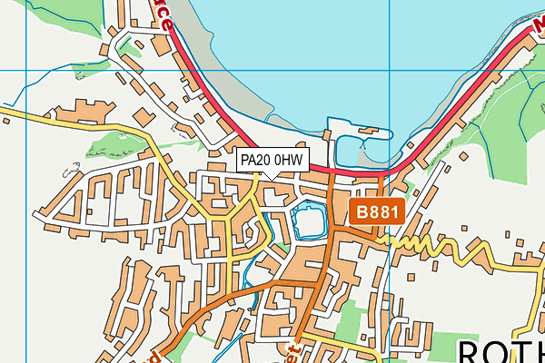 PA20 0HW map - OS VectorMap District (Ordnance Survey) PA20 0HW map - OS VectorMap District (Ordnance Survey)