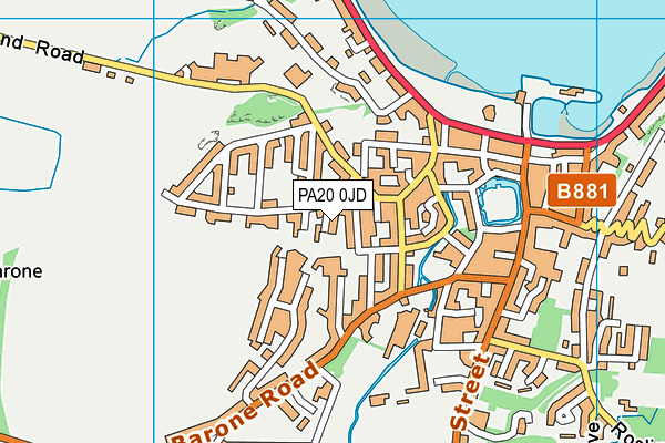 PA20 0JD map - OS VectorMap District (Ordnance Survey) PA20 0JD map - OS VectorMap District (Ordnance Survey)