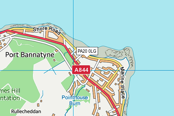 PA20 0LG map - OS VectorMap District (Ordnance Survey)