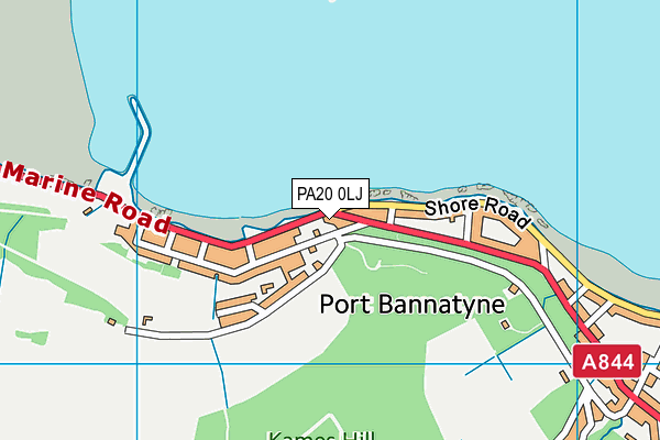 PA20 0LJ map - OS VectorMap District (Ordnance Survey)