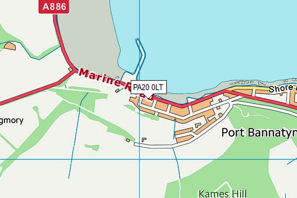 PA20 0LT map - OS VectorMap District (Ordnance Survey) PA20 0LT map - OS VectorMap District (Ordnance Survey)
