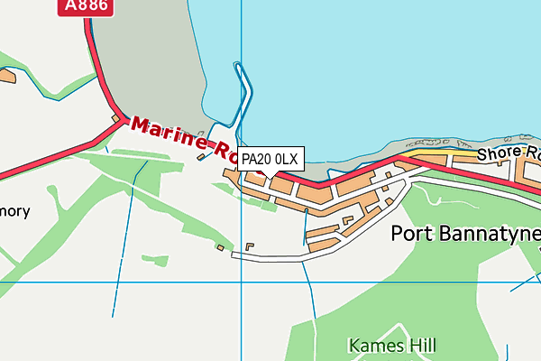 PA20 0LX map - OS VectorMap District (Ordnance Survey) PA20 0LX map - OS VectorMap District (Ordnance Survey)