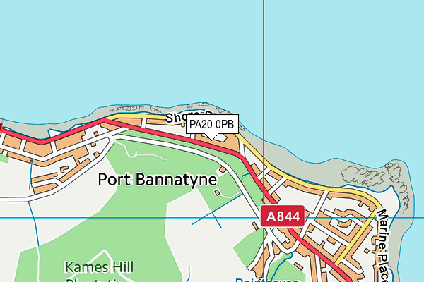 PA20 0PB map - OS VectorMap District (Ordnance Survey)