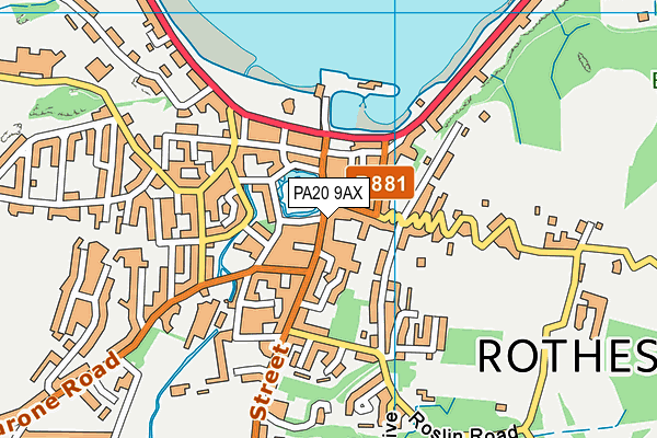 PA20 9AX map - OS VectorMap District (Ordnance Survey)