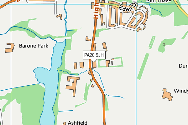 PA20 9JH map - OS VectorMap District (Ordnance Survey) PA20 9JH map - OS VectorMap District (Ordnance Survey)