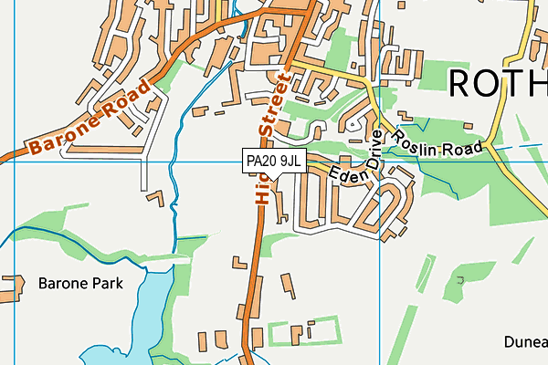 PA20 9JL map - OS VectorMap District (Ordnance Survey) PA20 9JL map - OS VectorMap District (Ordnance Survey)