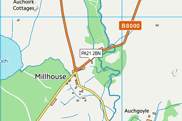 PA21 2BN map - OS VectorMap District (Ordnance Survey) PA21 2BN map - OS VectorMap District (Ordnance Survey)