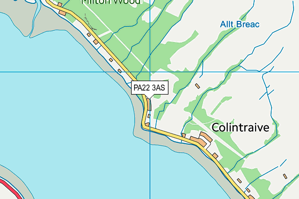 PA22 3AS map - OS VectorMap District (Ordnance Survey)