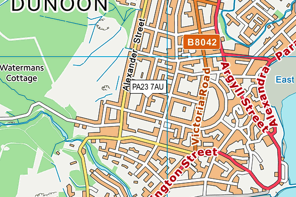 PA23 7AU map - OS VectorMap District (Ordnance Survey)