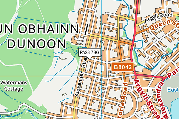 PA23 7BG map - OS VectorMap District (Ordnance Survey)