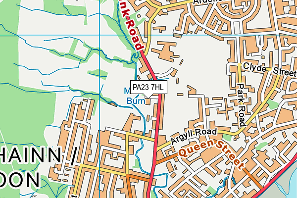 PA23 7HL map - OS VectorMap District (Ordnance Survey)