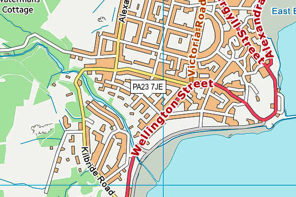 PA23 7JE map - OS VectorMap District (Ordnance Survey)