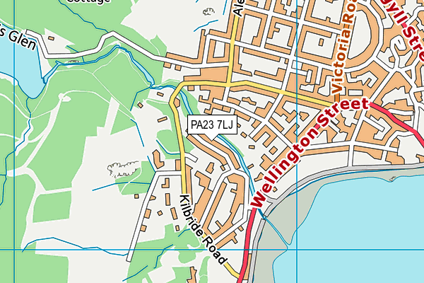 PA23 7LJ map - OS VectorMap District (Ordnance Survey)