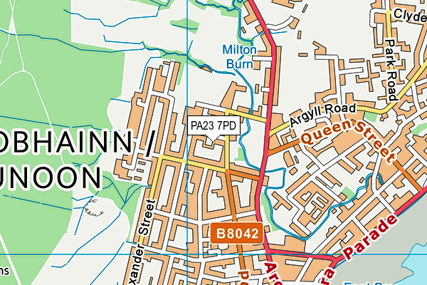 PA23 7PD map - OS VectorMap District (Ordnance Survey)