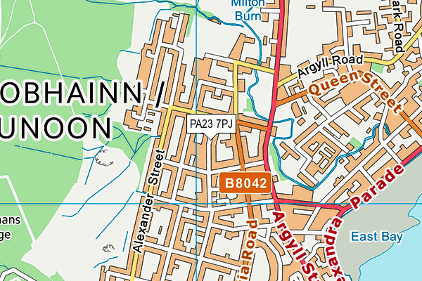 PA23 7PJ map - OS VectorMap District (Ordnance Survey)
