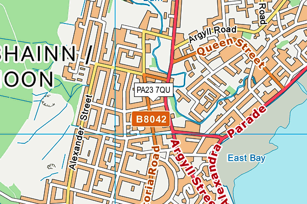 PA23 7QU map - OS VectorMap District (Ordnance Survey)