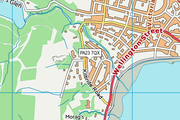 PA23 7QX map - OS VectorMap District (Ordnance Survey) PA23 7QX map - OS VectorMap District (Ordnance Survey)