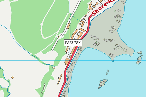 PA23 7SX map - OS VectorMap District (Ordnance Survey) PA23 7SX map - OS VectorMap District (Ordnance Survey)