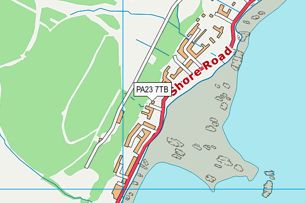 PA23 7TB map - OS VectorMap District (Ordnance Survey)