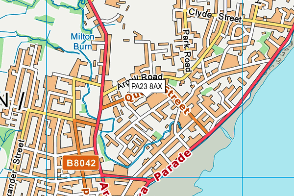 PA23 8AX map - OS VectorMap District (Ordnance Survey)