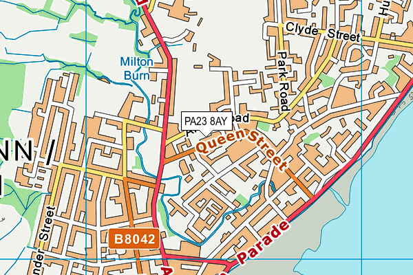PA23 8AY map - OS VectorMap District (Ordnance Survey) PA23 8AY map - OS VectorMap District (Ordnance Survey)
