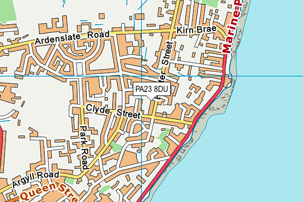 PA23 8DU map - OS VectorMap District (Ordnance Survey) PA23 8DU map - OS VectorMap District (Ordnance Survey)