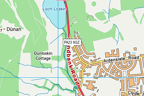 PA23 8GZ map - OS VectorMap District (Ordnance Survey) PA23 8GZ map - OS VectorMap District (Ordnance Survey)