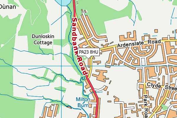 PA23 8HU map - OS VectorMap District (Ordnance Survey)