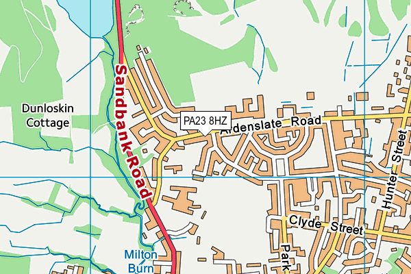 PA23 8HZ map - OS VectorMap District (Ordnance Survey) PA23 8HZ map - OS VectorMap District (Ordnance Survey)