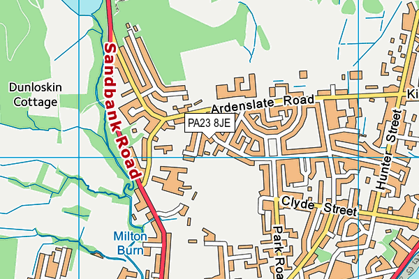 PA23 8JE map - OS VectorMap District (Ordnance Survey)