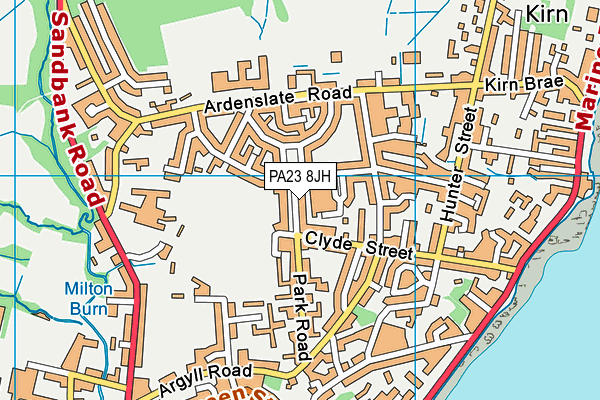 PA23 8JH map - OS VectorMap District (Ordnance Survey) PA23 8JH map - OS VectorMap District (Ordnance Survey)
