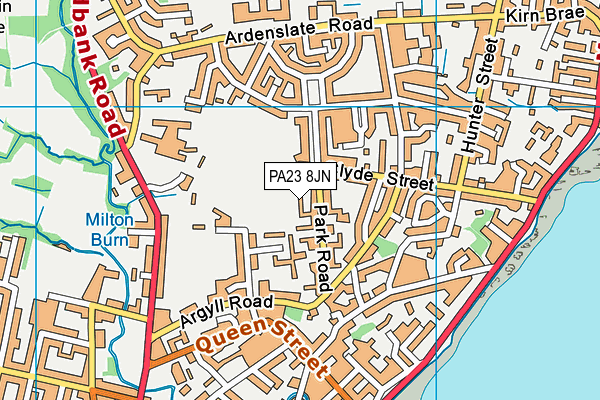 PA23 8JN map - OS VectorMap District (Ordnance Survey)