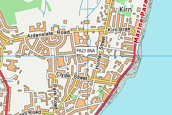 PA23 8NA map - OS VectorMap District (Ordnance Survey)