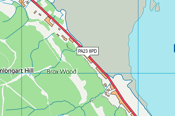 PA23 8PD map - OS VectorMap District (Ordnance Survey)