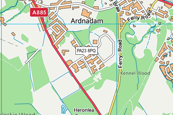 PA23 8PQ map - OS VectorMap District (Ordnance Survey) PA23 8PQ map - OS VectorMap District (Ordnance Survey)