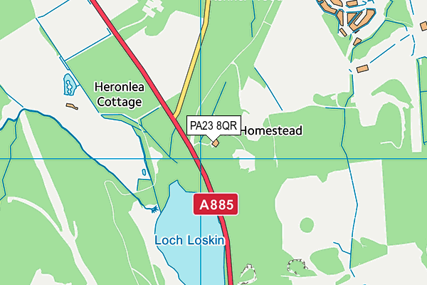 PA23 8QR map - OS VectorMap District (Ordnance Survey)