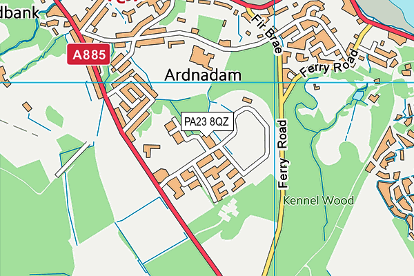 PA23 8QZ map - OS VectorMap District (Ordnance Survey) PA23 8QZ map - OS VectorMap District (Ordnance Survey)