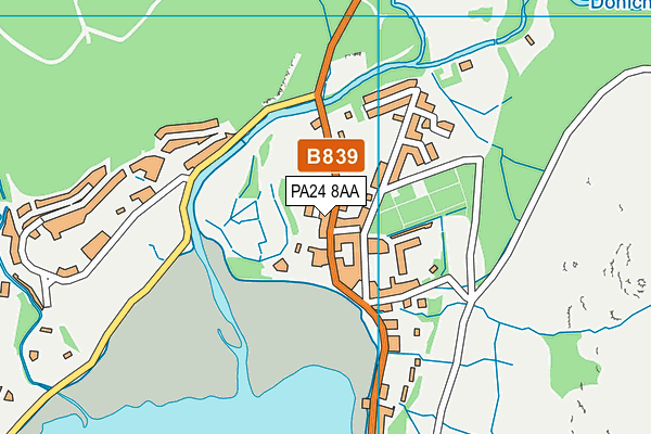 PA24 8AA map - OS VectorMap District (Ordnance Survey) PA24 8AA map - OS VectorMap District (Ordnance Survey)