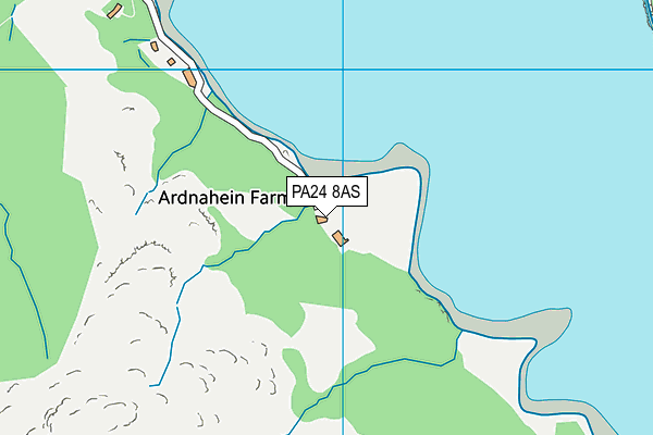 PA24 8AS map - OS VectorMap District (Ordnance Survey)