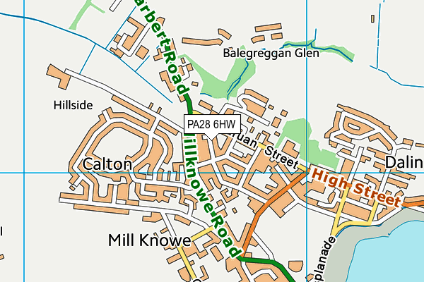 PA28 6HW map - OS VectorMap District (Ordnance Survey)