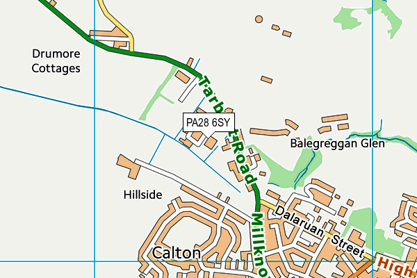 PA28 6SY map - OS VectorMap District (Ordnance Survey)