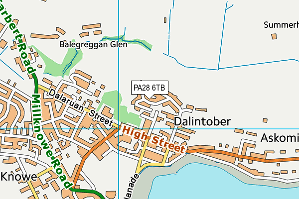 PA28 6TB map - OS VectorMap District (Ordnance Survey)