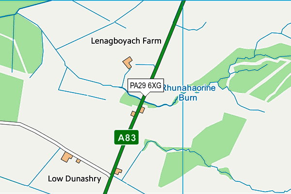 PA29 6XG map - OS VectorMap District (Ordnance Survey) PA29 6XG map - OS VectorMap District (Ordnance Survey)