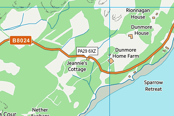 PA29 6XZ map - OS VectorMap District (Ordnance Survey)
