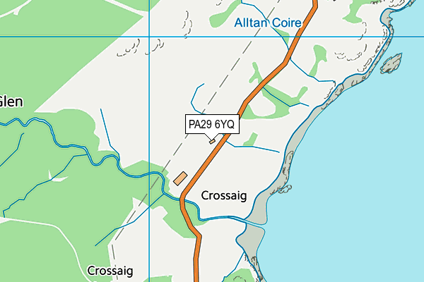 PA29 6YQ map - OS VectorMap District (Ordnance Survey)