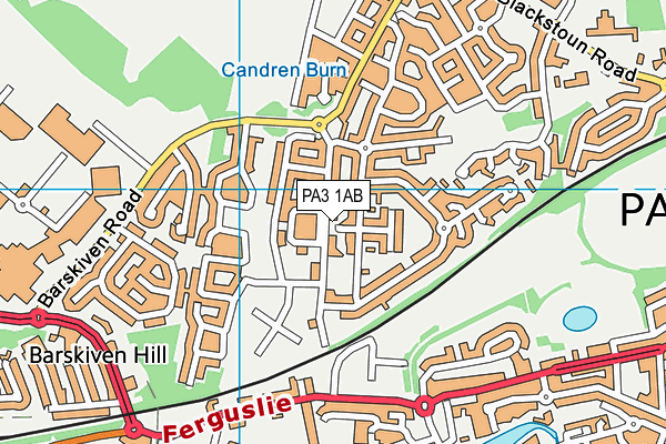 PA3 1AB map - OS VectorMap District (Ordnance Survey) PA3 1AB map - OS VectorMap District (Ordnance Survey)