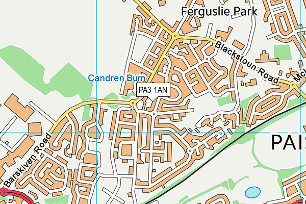 PA3 1AN map - OS VectorMap District (Ordnance Survey) PA3 1AN map - OS VectorMap District (Ordnance Survey)