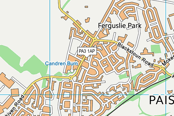 PA3 1AP map - OS VectorMap District (Ordnance Survey) PA3 1AP map - OS VectorMap District (Ordnance Survey)