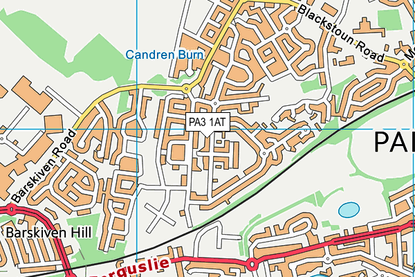 PA3 1AT map - OS VectorMap District (Ordnance Survey)