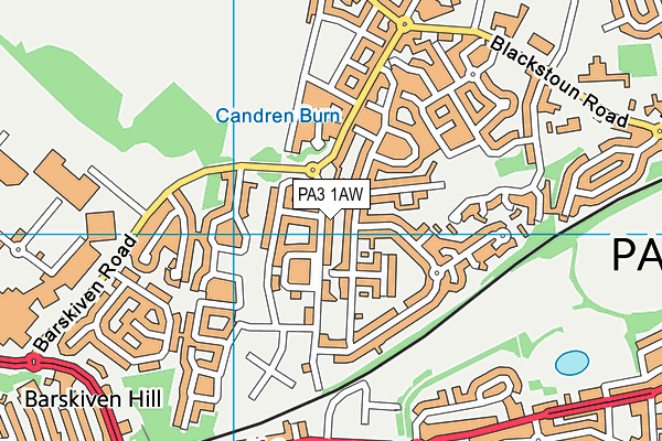 PA3 1AW map - OS VectorMap District (Ordnance Survey) PA3 1AW map - OS VectorMap District (Ordnance Survey)